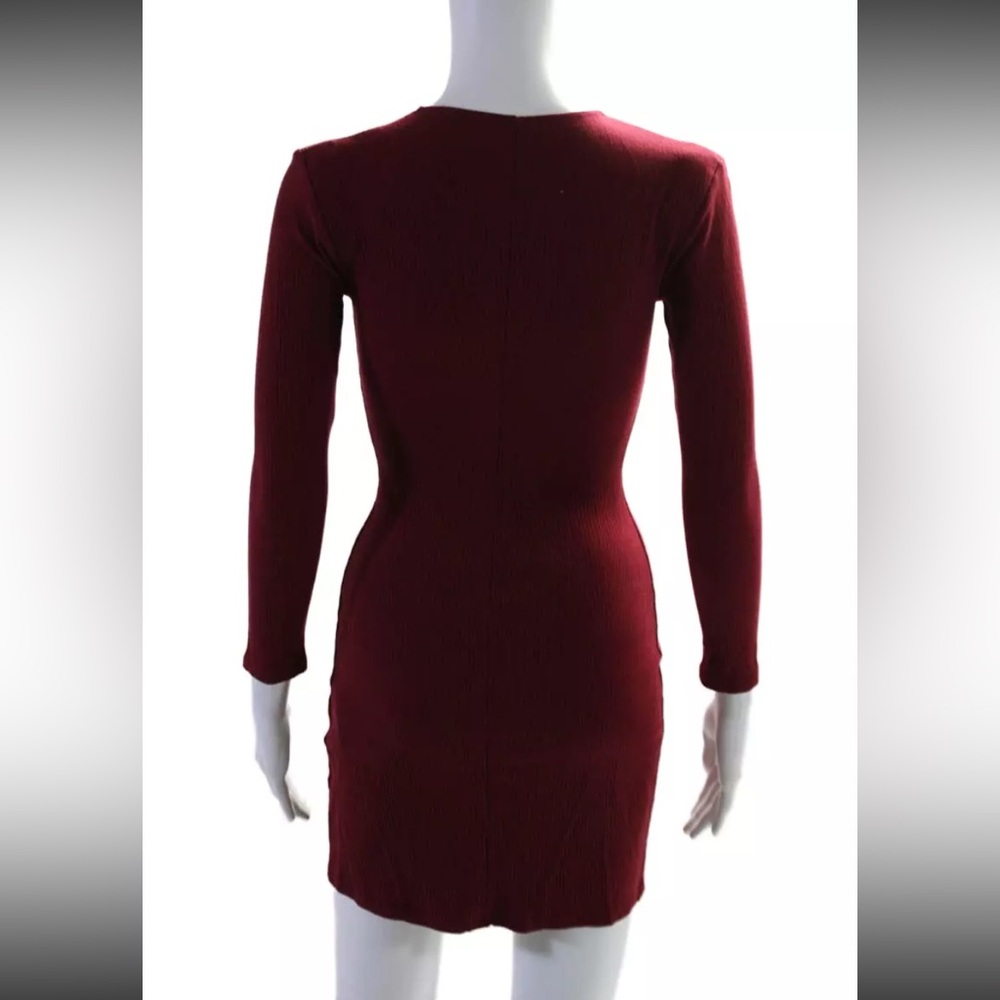 Reformation Ribbed Long Sleeve Mini Dress - Picture 3 of 4